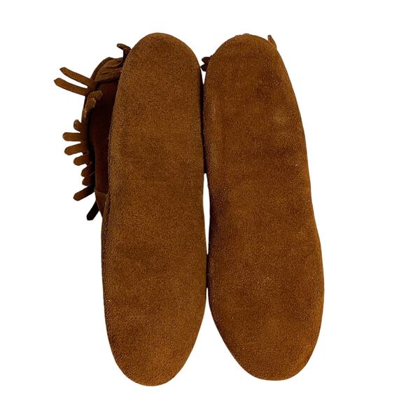 Minnetonka Moccasins Back Zip Softsole Women's Size 6 Fringe Suede Ankle Boot - Picture 7 of 7